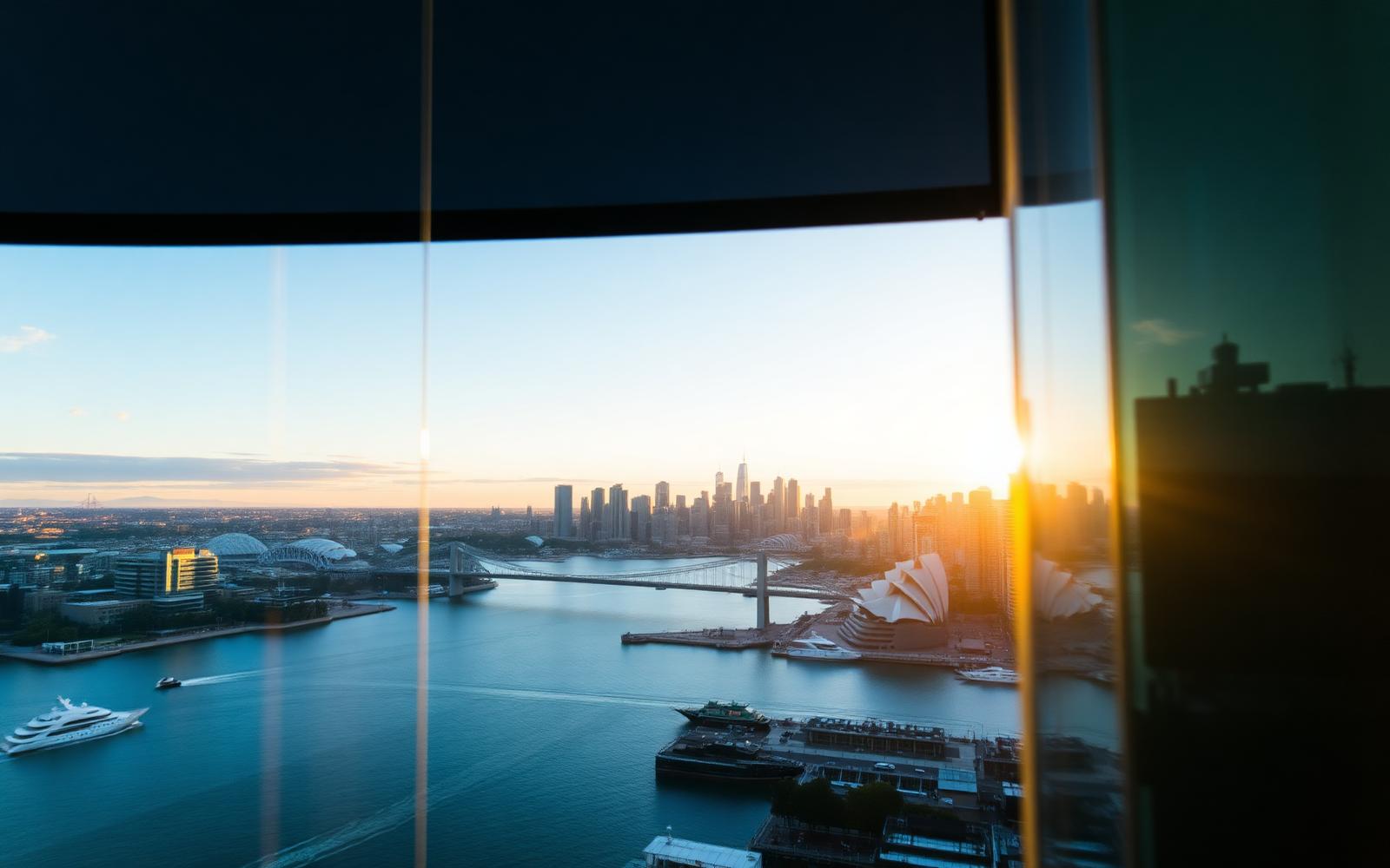 Sydney harbour from our office